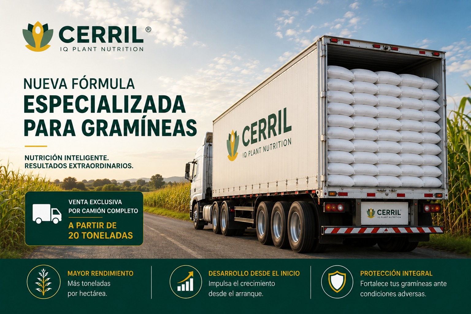 Mayoreo CERRIL Formula Especializada para Gramíneas
